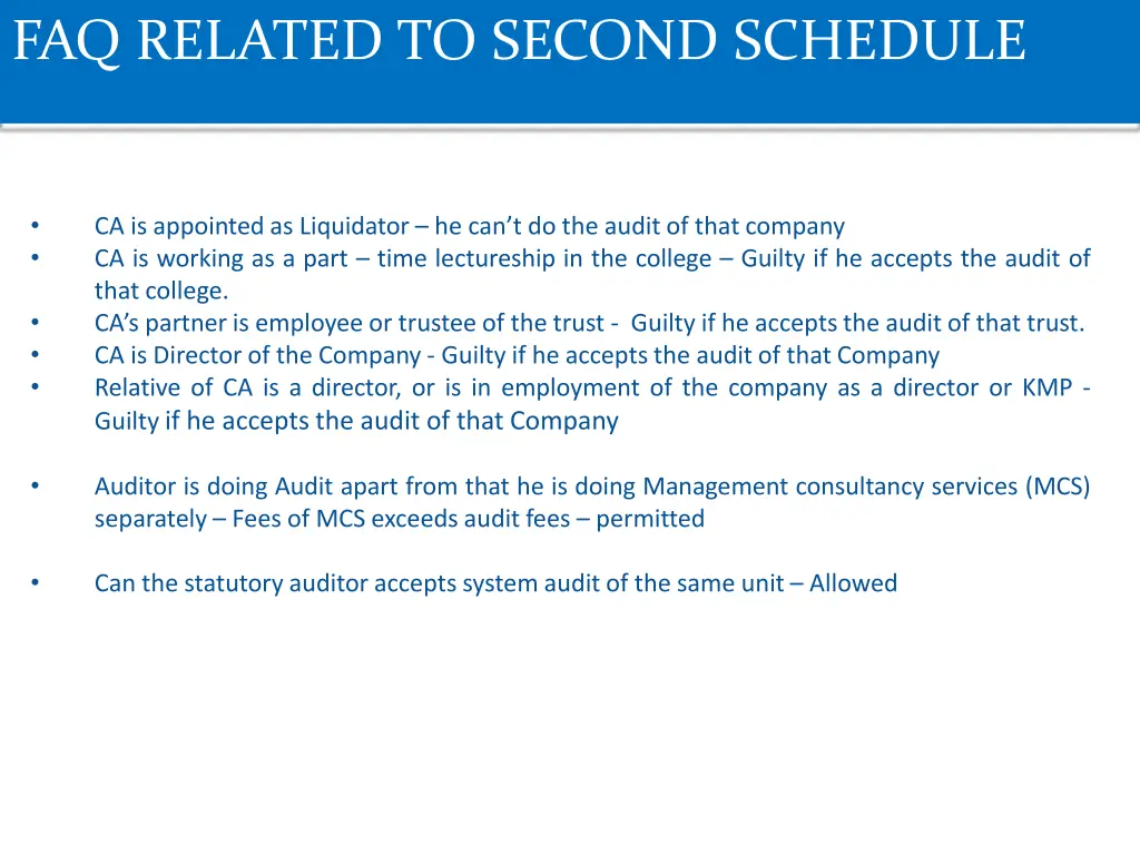 faq related to second schedule 1