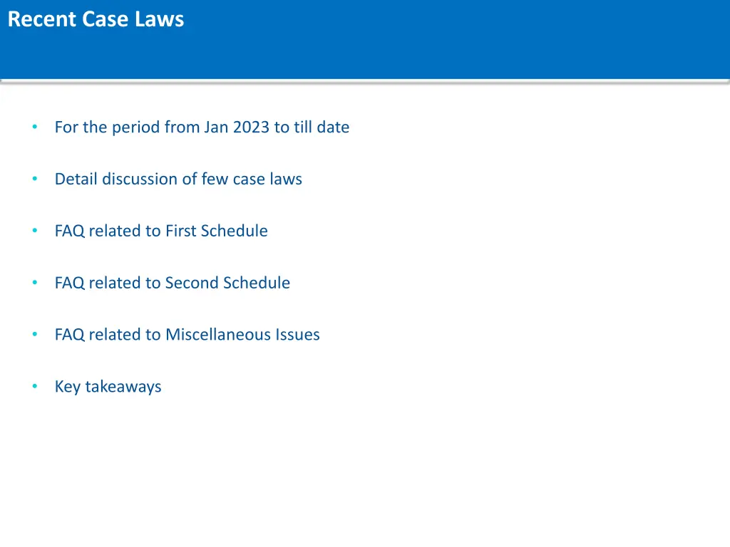 recent case laws