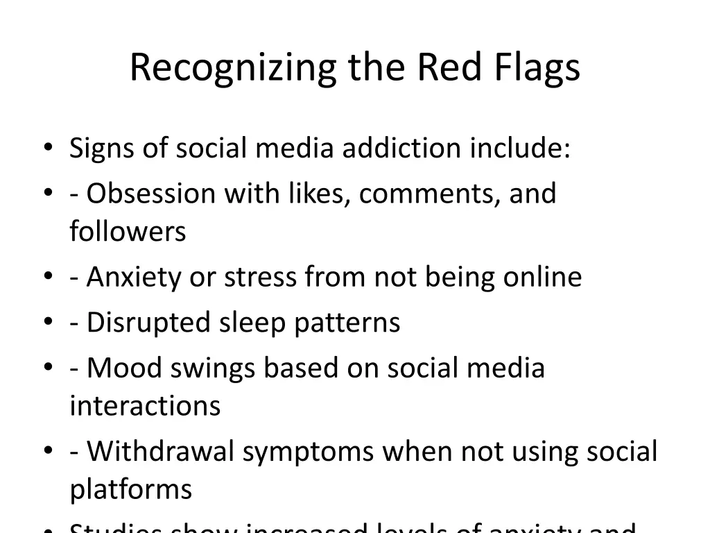 recognizing the red flags
