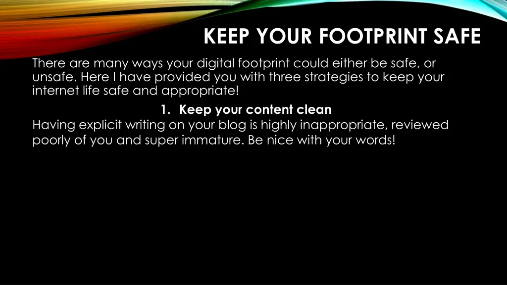 keep your footprint safe 1