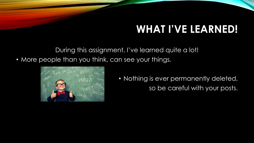 what i ve learned 3
