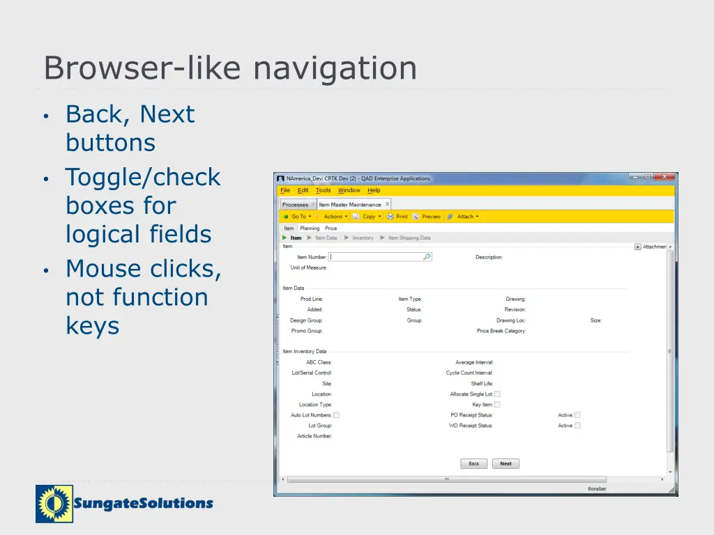 browser like navigation