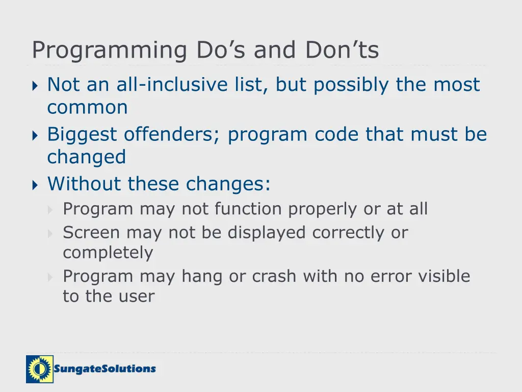 programming do s and don ts 1