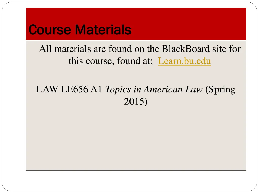 course materials course materials