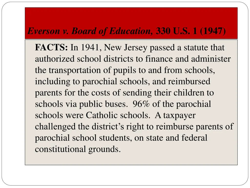 everson v board of education 330 u s 1 1947 1