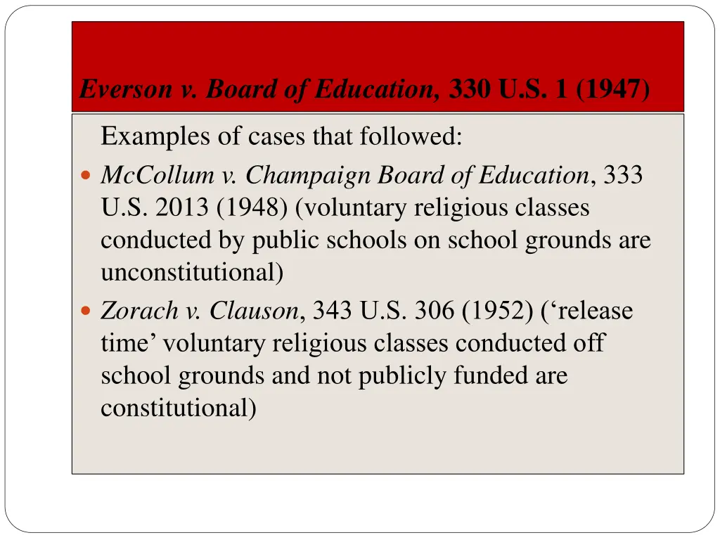 everson v board of education 330 u s 1 1947 11