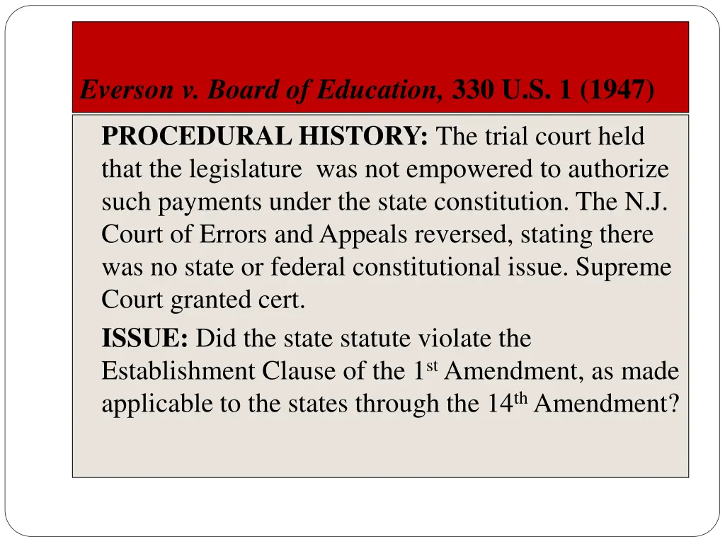 everson v board of education 330 u s 1 1947 2
