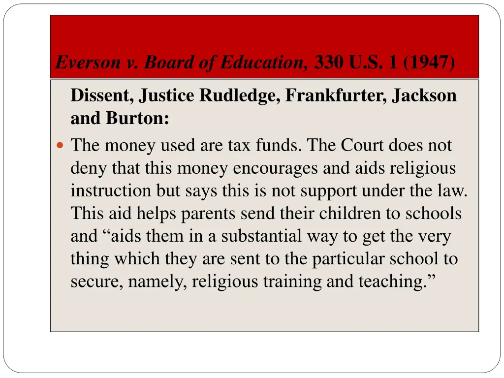 everson v board of education 330 u s 1 1947 8