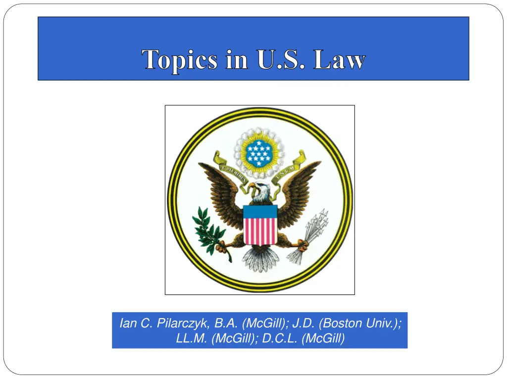 topics in u s law