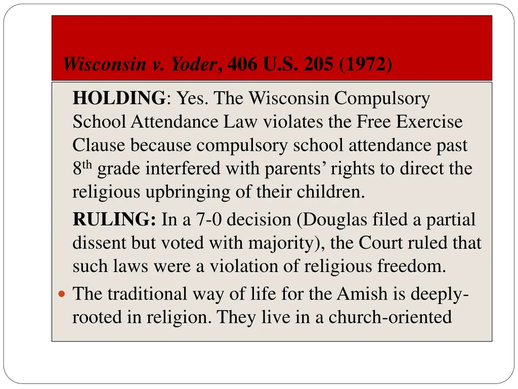 wisconsin v yoder 406 u s 205 1972 2