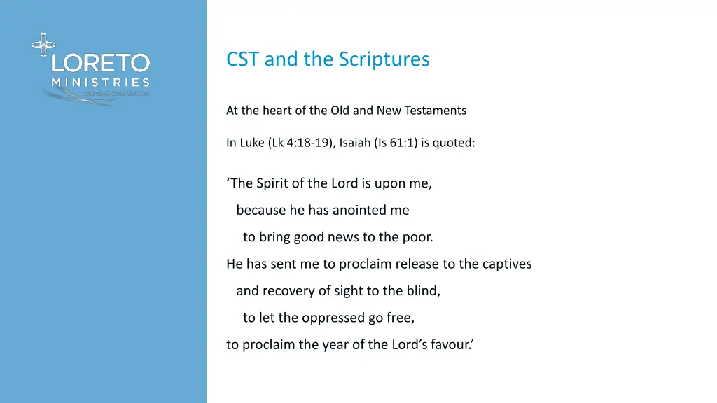 cst and the scriptures