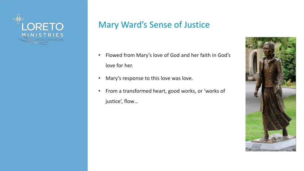 mary ward s sense of justice