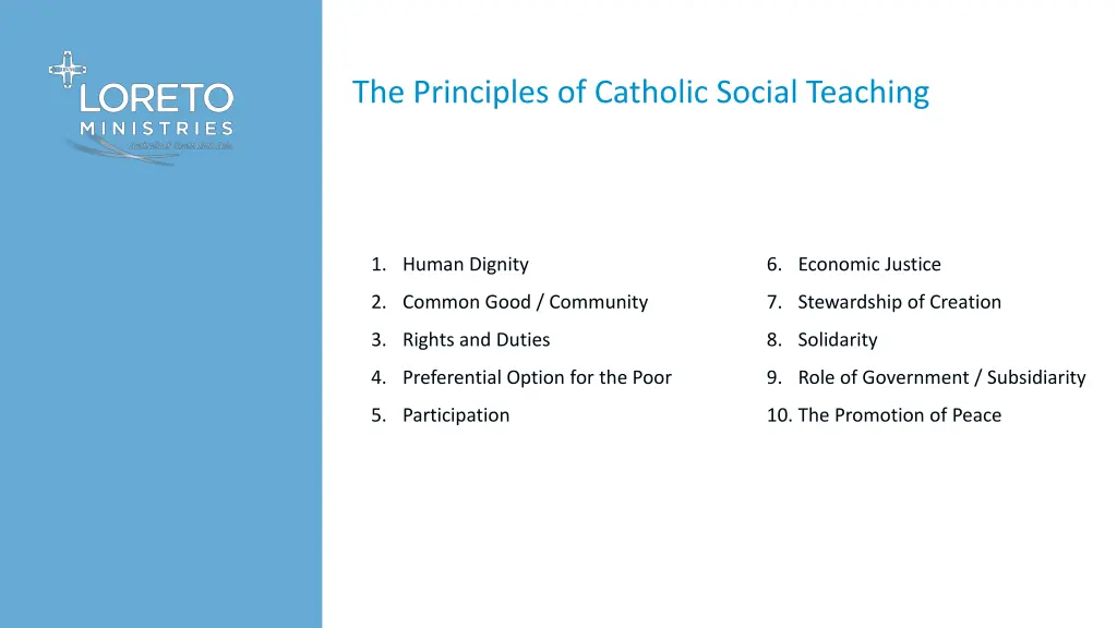 the principles of catholic social teaching