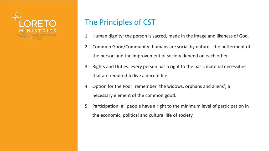 the principles of cst