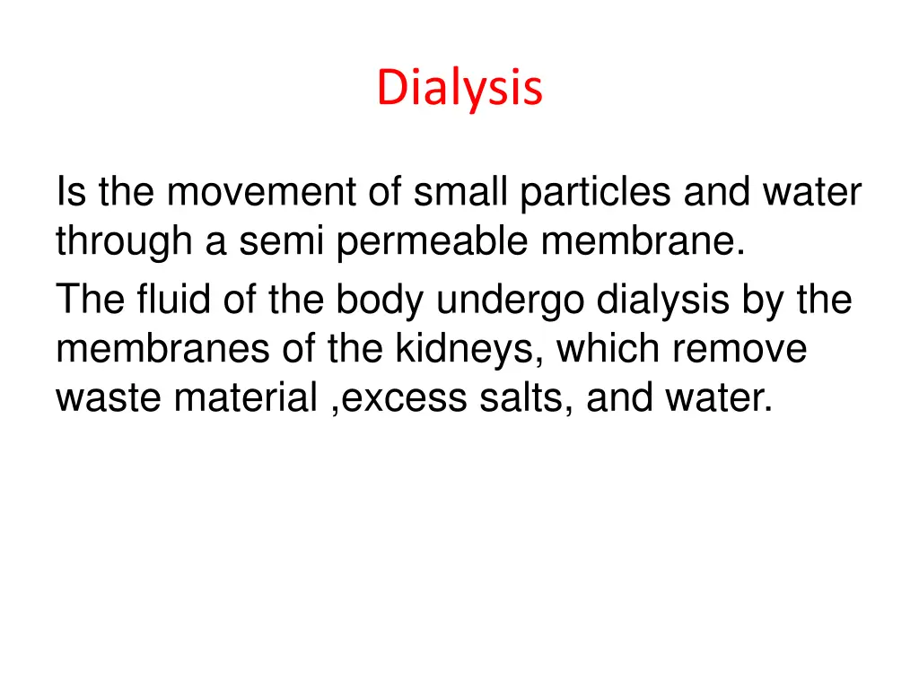 dialysis