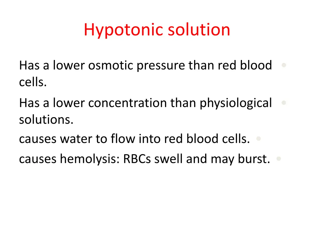hypotonic solution