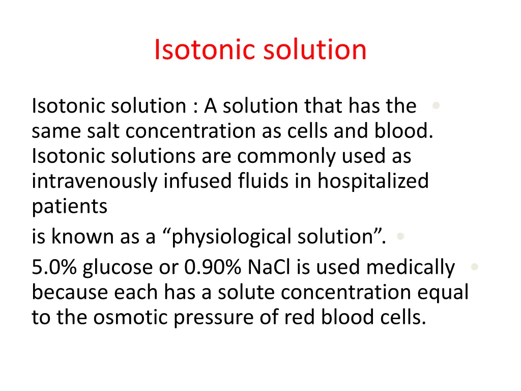 isotonic solution
