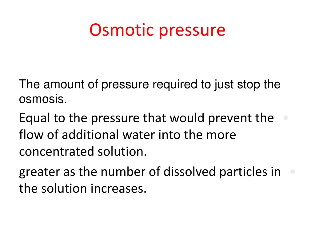 osmotic pressure