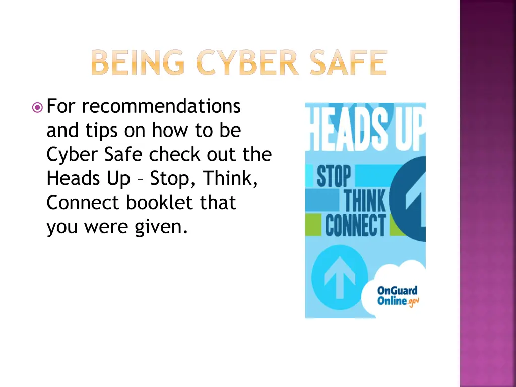 being cyber safe