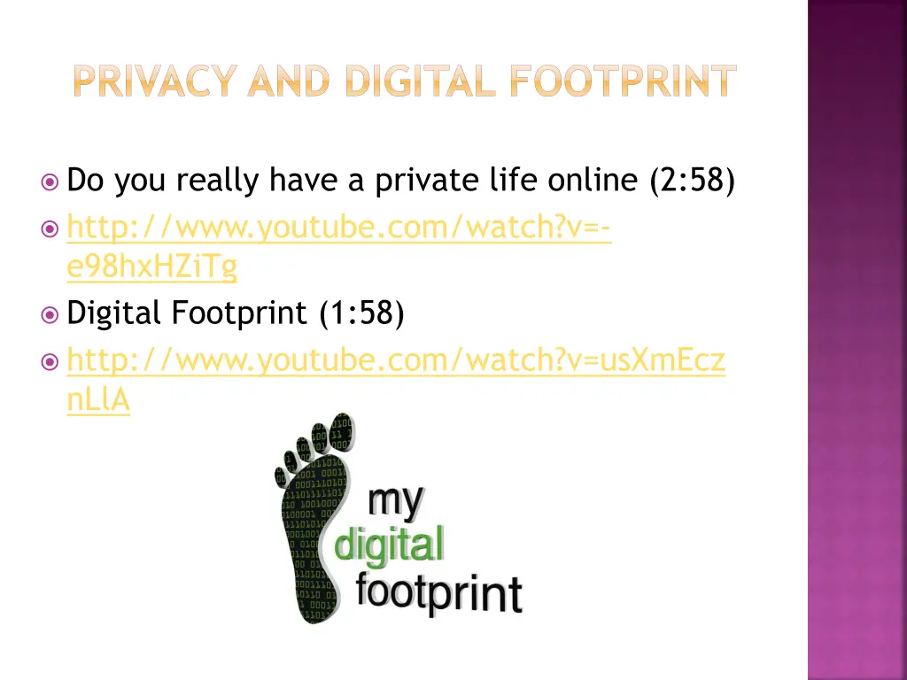privacy and digital footprint