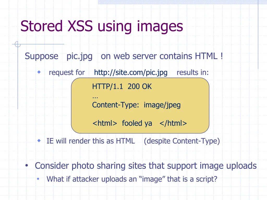 stored xss using images