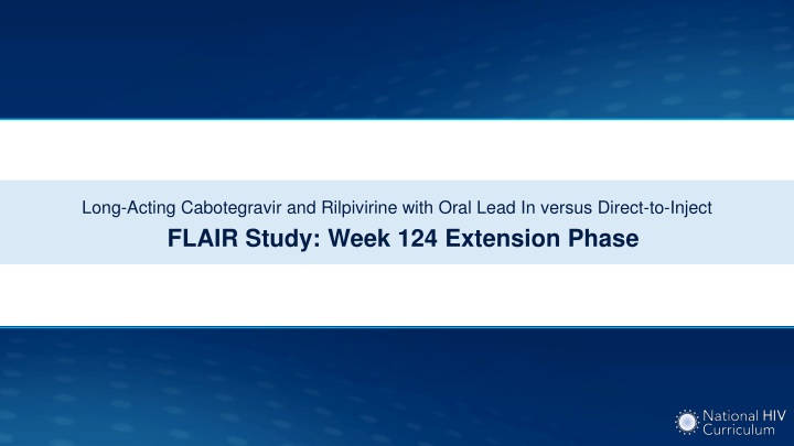 long acting cabotegravir and rilpivirine with