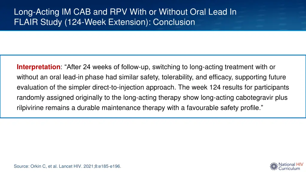 long acting im cab and rpv with or without oral 1