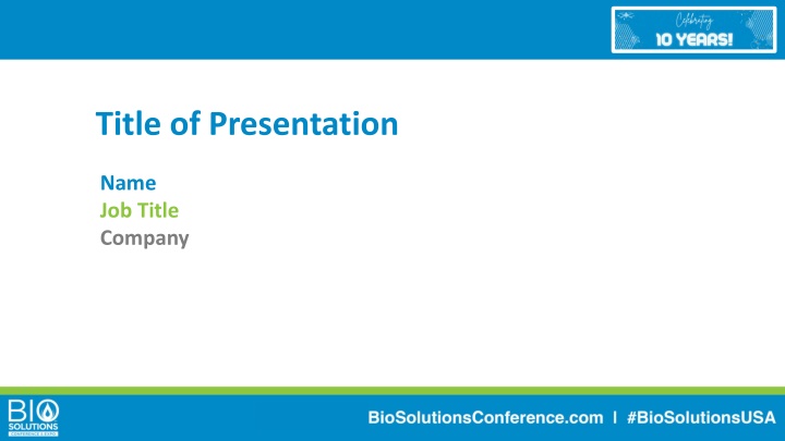 title of presentation