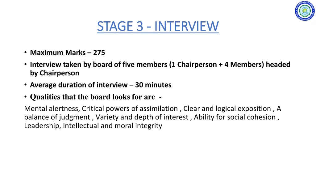 stage 3 stage 3 interview interview