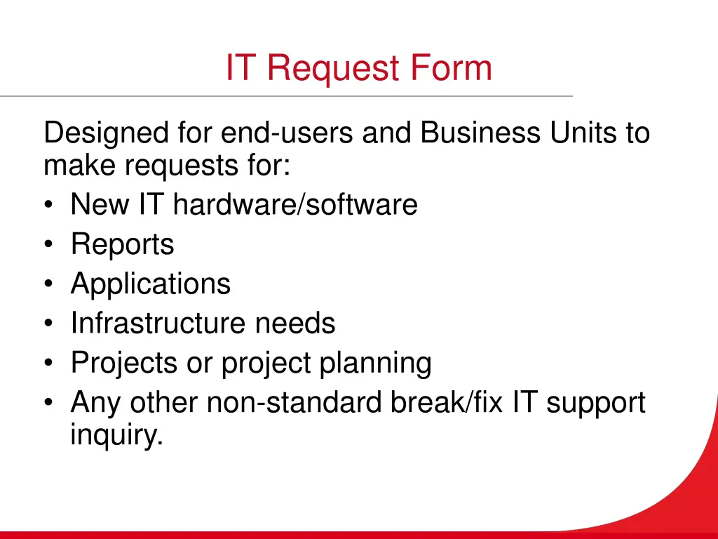 it request form