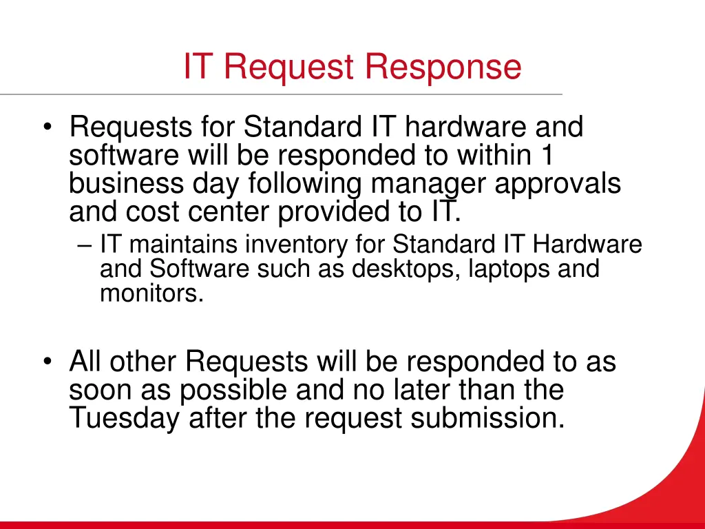 it request response
