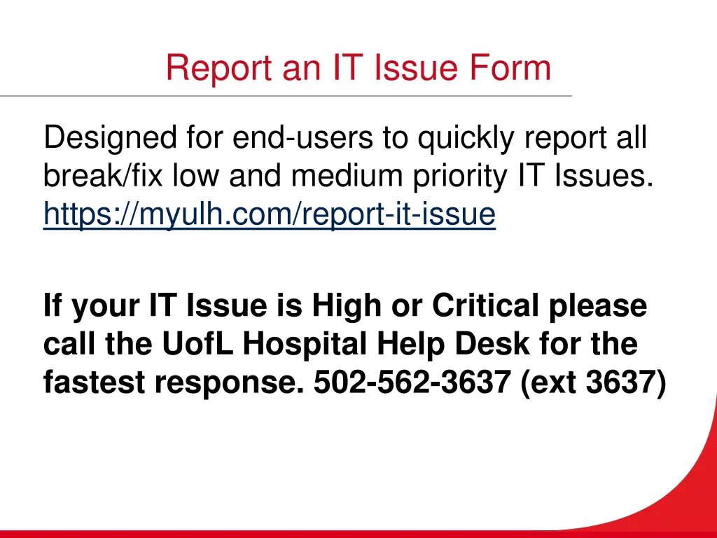 report an it issue form