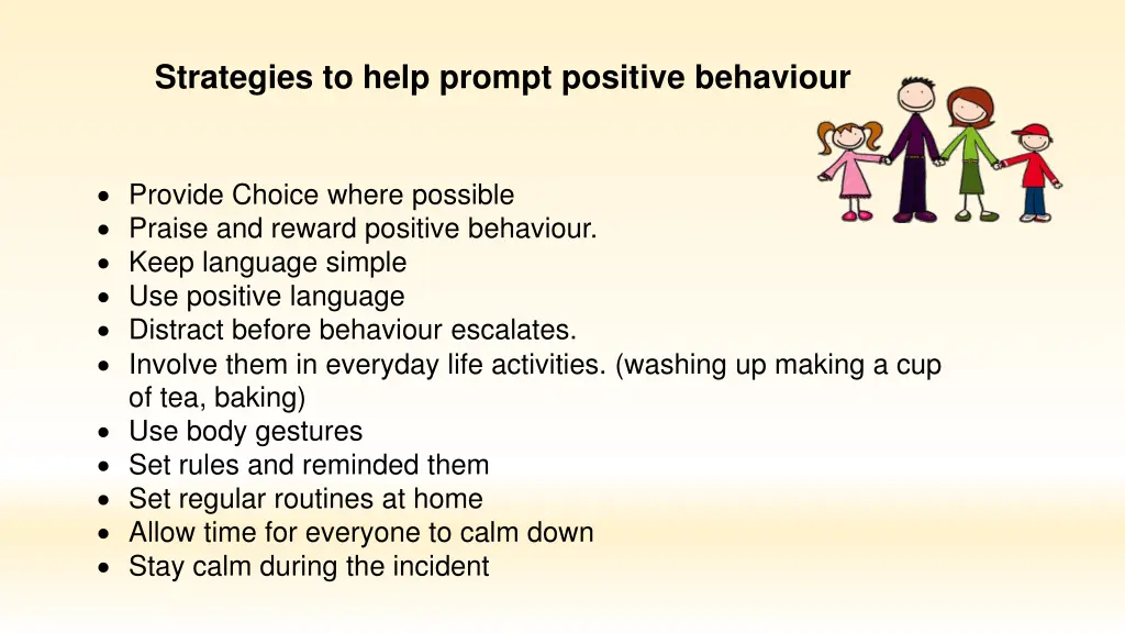 strategies to help prompt positive behaviour