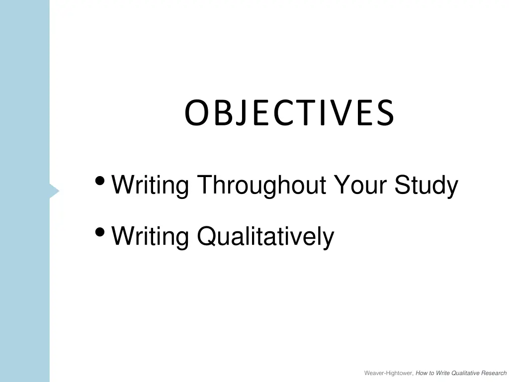 objectives