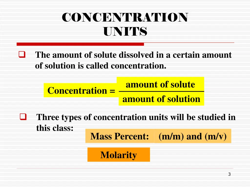concentration units
