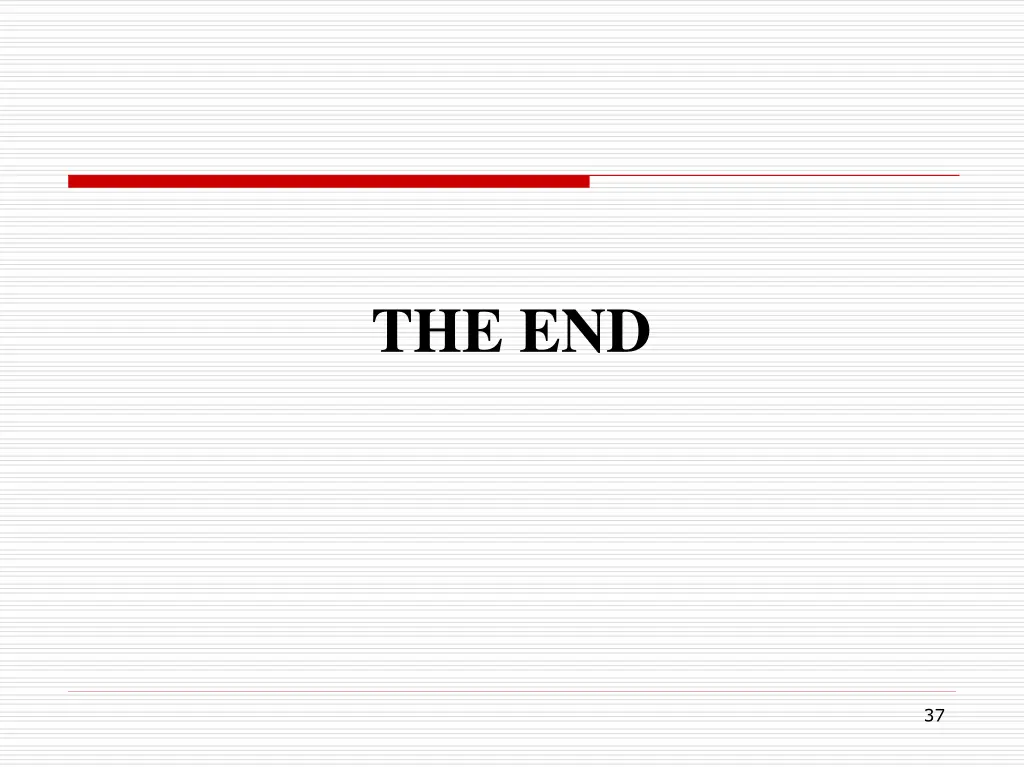 the end