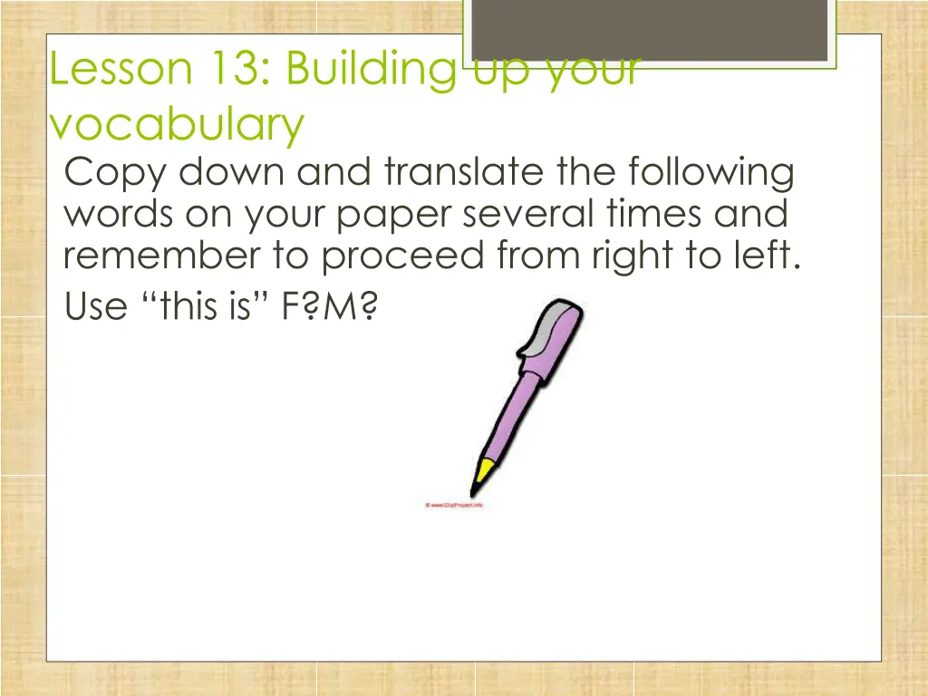 lesson 13 building up your vocabulary copy down 3
