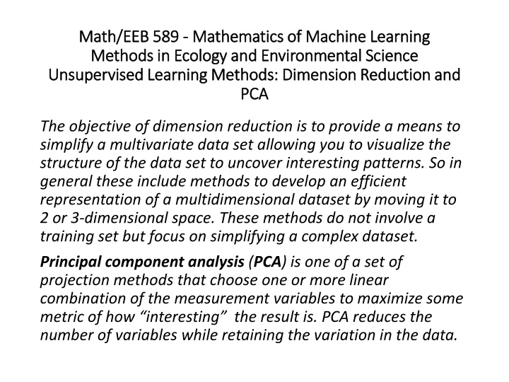 math eeb 589 math eeb 589 mathematics of machine