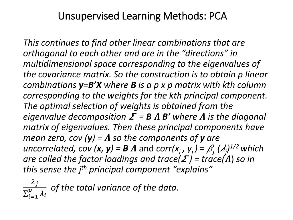 unsupervised learning methods pca unsupervised 1