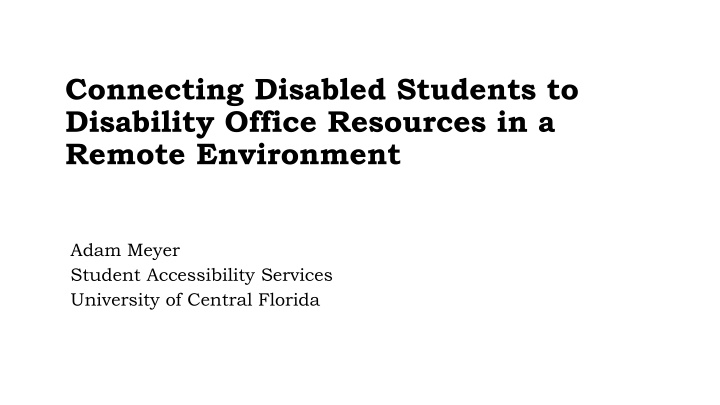 connecting disabled students to disability office