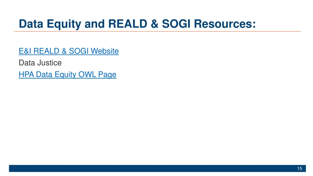 data equity and reald sogi resources