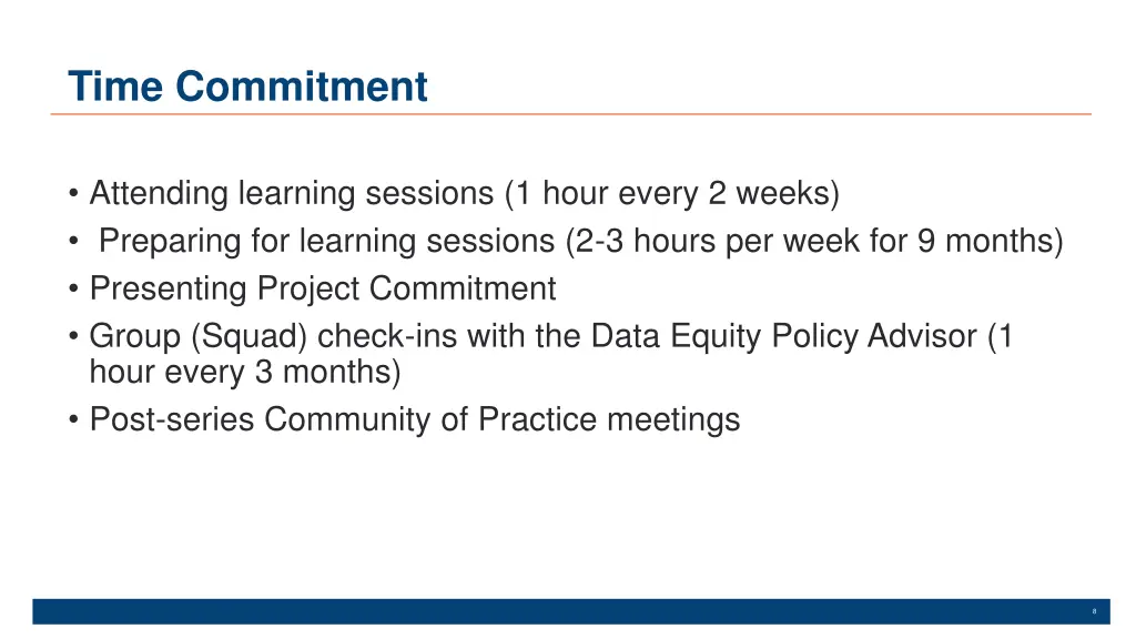 time commitment