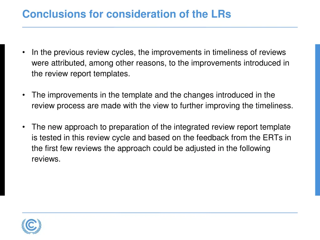 conclusions for consideration of the lrs