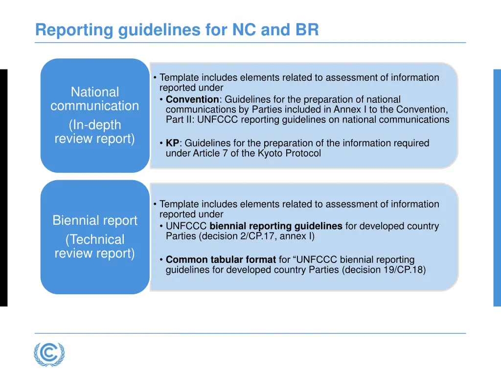 reporting guidelines for nc and br