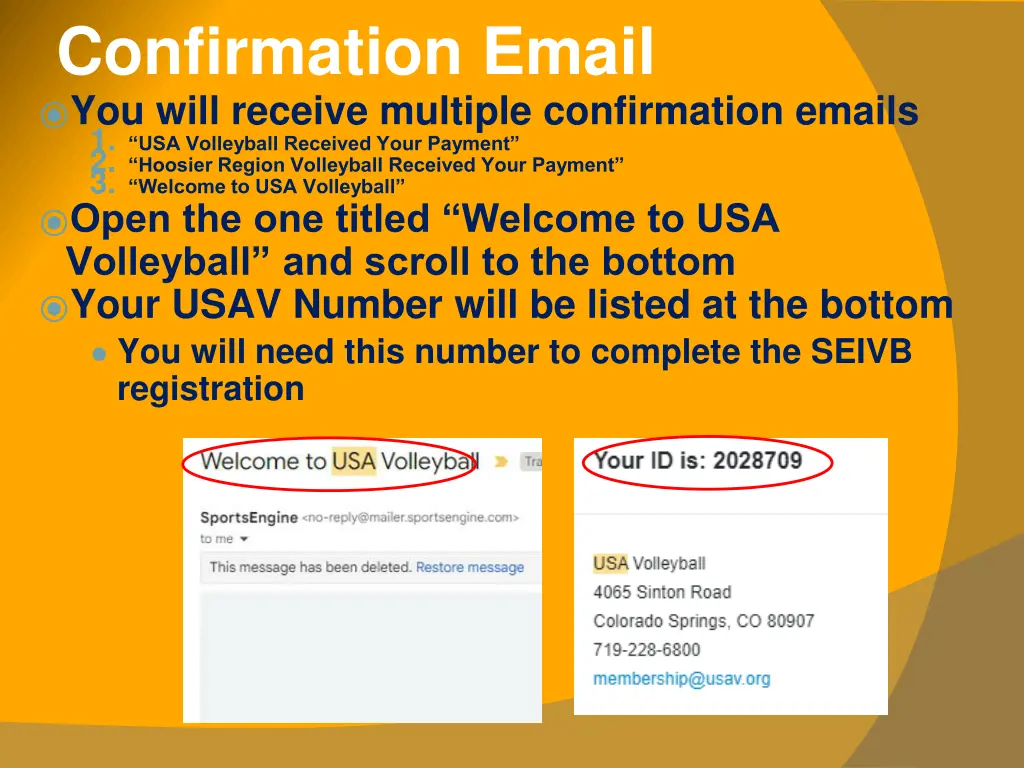 confirmation email you will receive multiple