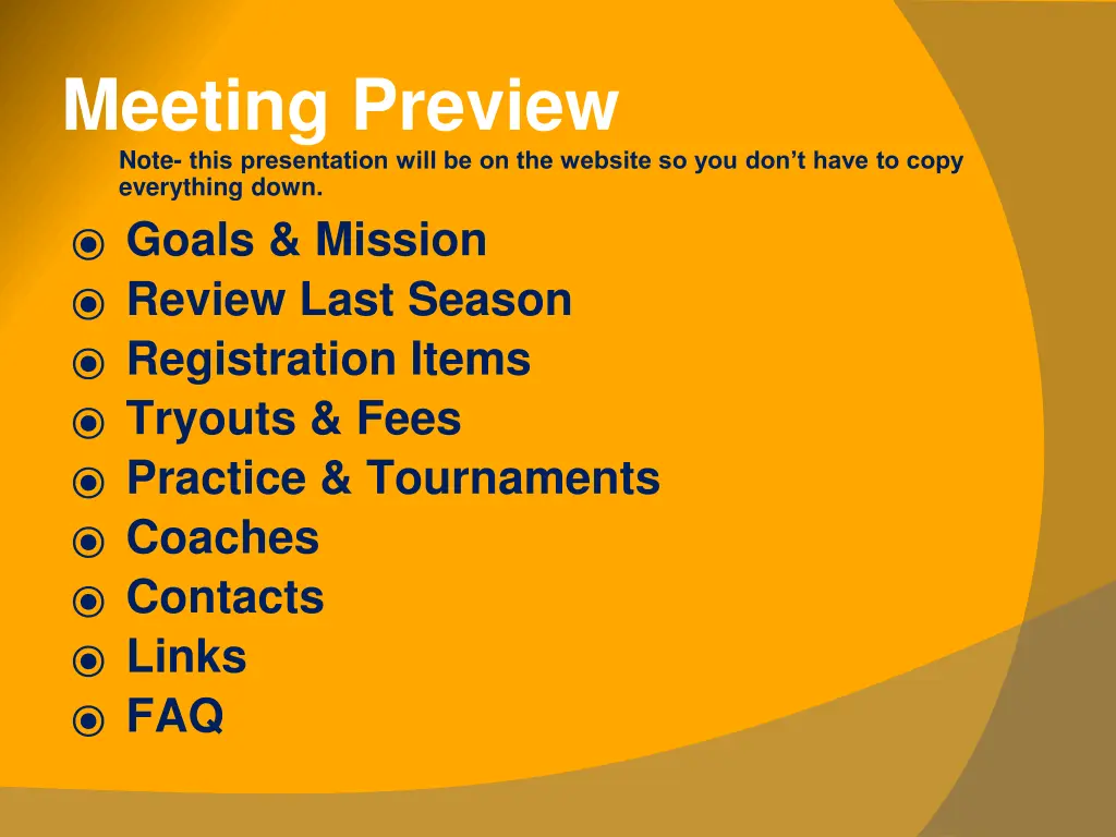 meeting preview note this presentation will
