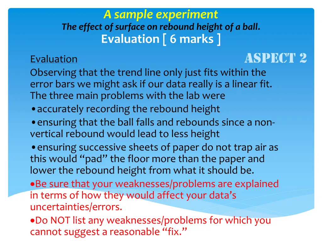 a sample experiment the effect of surface 10