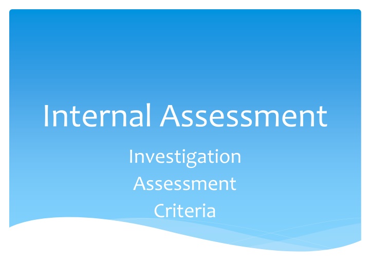 internal assessment
