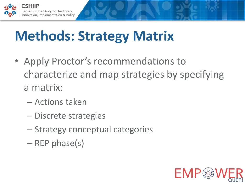 methods strategy matrix