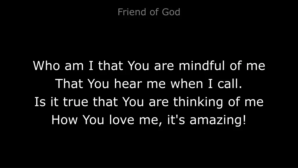 friend of god